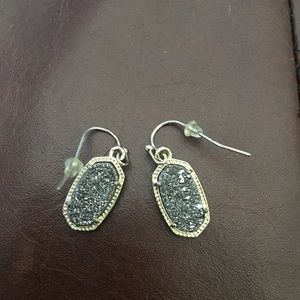 Kendra Scott platinum drusy earrings